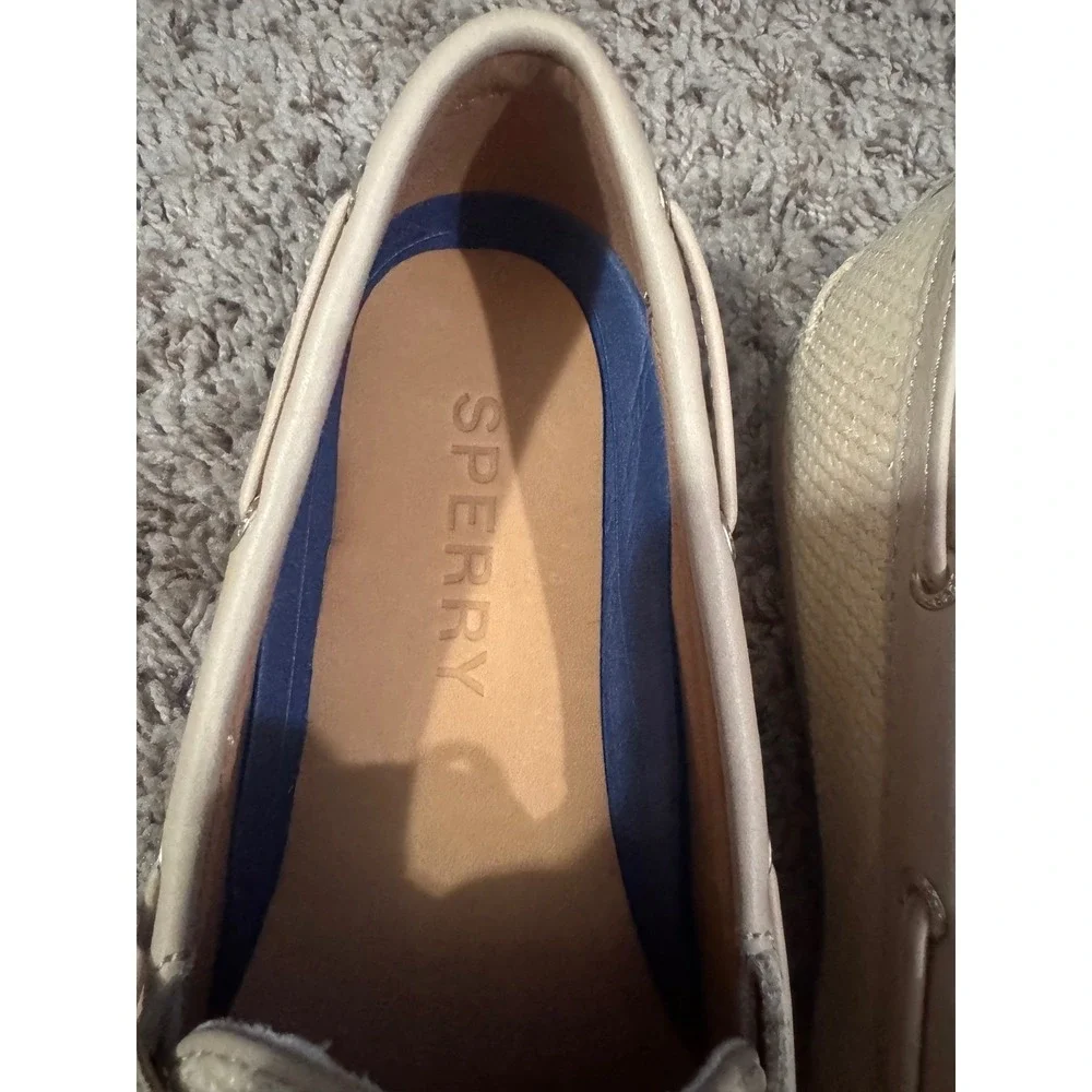 Sperry Boat Shoes Slimboat WM Women's Size 10 Beige Raffia Loafers NWOT